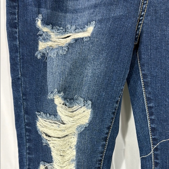 Cello Women's Distressed Blue Jeans - Picture 6 of 9